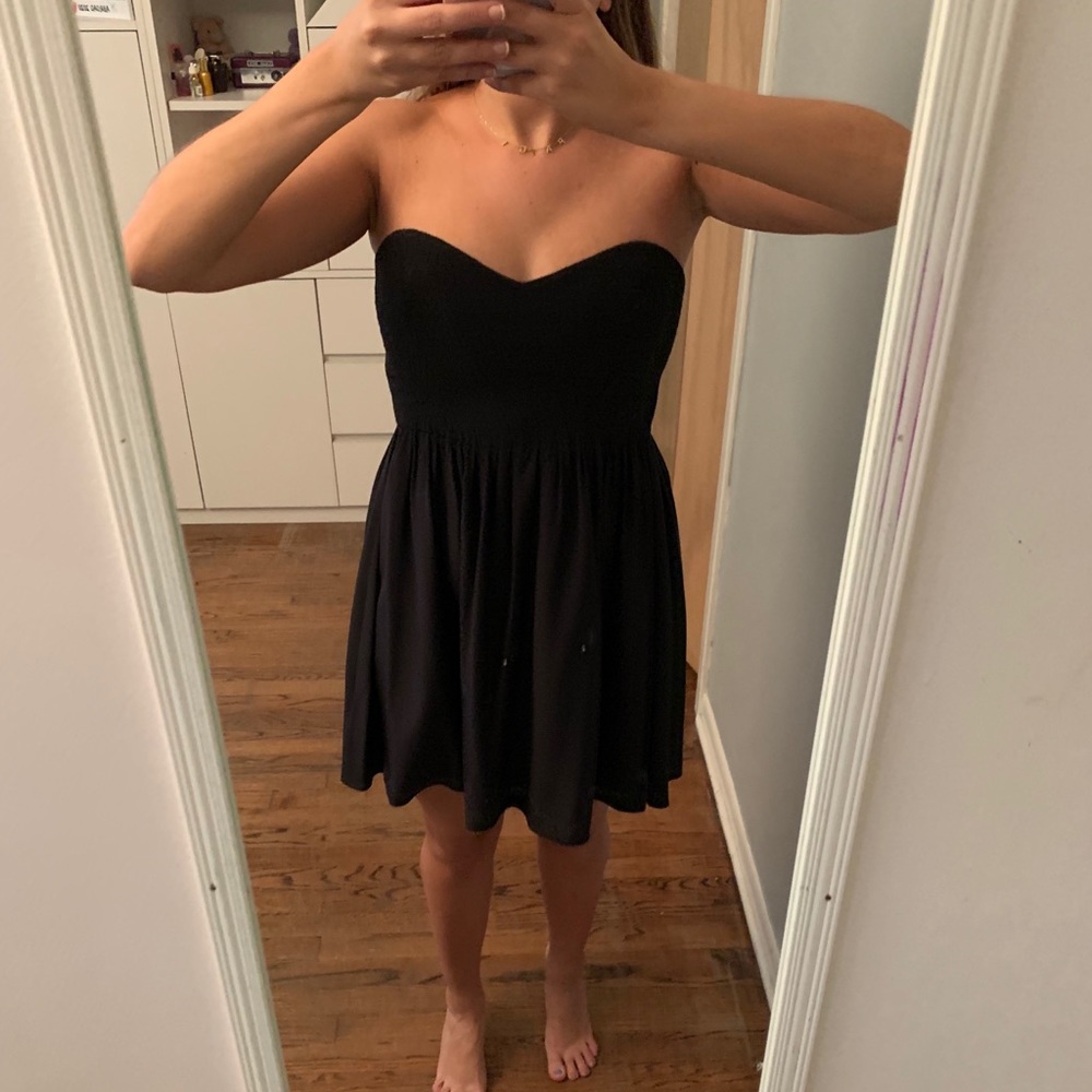 Parker Black Strapless Mini Dress